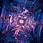 Digital generated image of data space.
